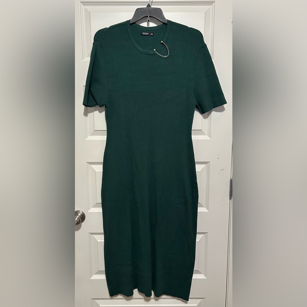Elegant Green Women's Sweater Dress
